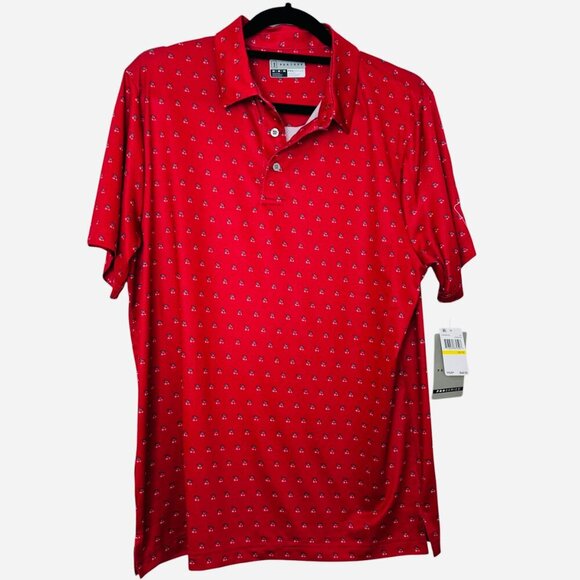 Mens Red Polo PGA Tour Polo Shirt. NEW SZ: M - Picture 5 of 5